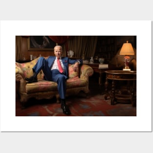 Joe Biden sitting on couch Posters and Art